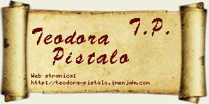 Teodora Pištalo vizit kartica